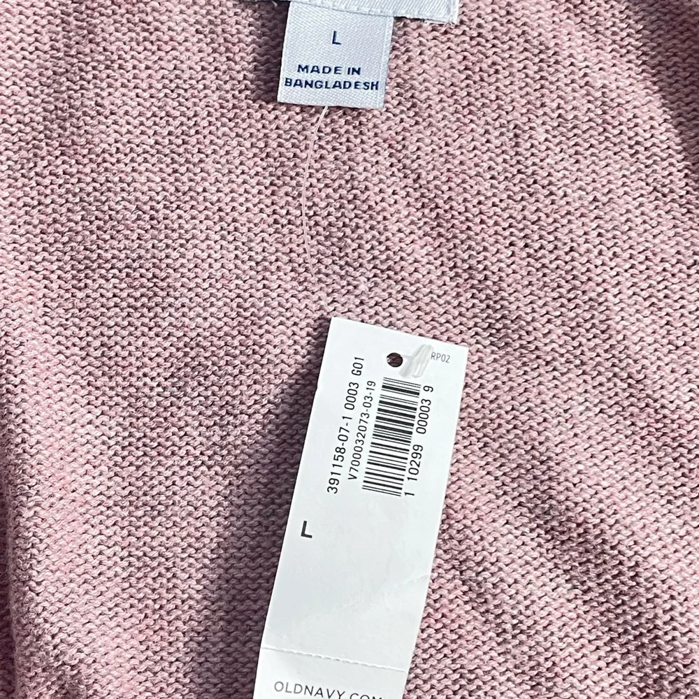 Old Navy Pink Cardigan Sweater Lightweight Knit - Picture 3 of 7